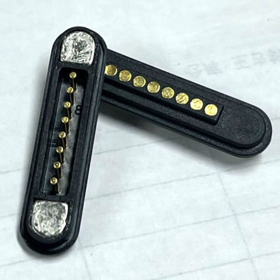 8pin เครื่องเชื่อมแม่เหล็ก เพศชาย เพศหญิง Pogo Pin Connector สําหรับ PCB Board