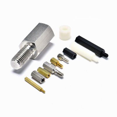 ชายทองแดง Spacer Studs กับเมตร Thread ภายในภายนอก Knurled Standoff ที่กําหนดเอง