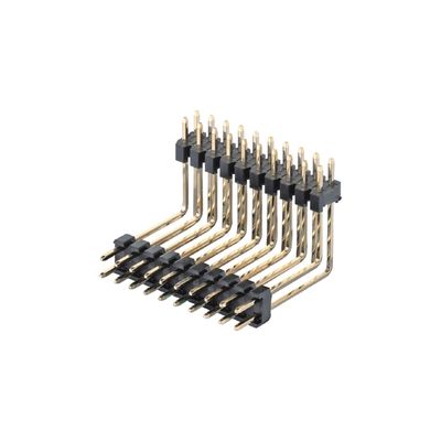 2.0mm Pitch H2.0mm สายเดียว Pin Header Connector 1 - 40 Pin มุมขวา Dip