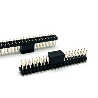 2.54mm Pitch Pin Header Connector 2 Pin - 80 Pin DIP SMT PCB ผู้ชายเชื่อมหัวข้อ