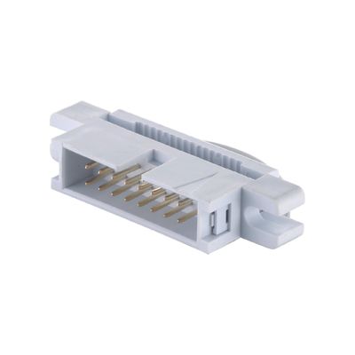 ทองทองทองเหลือง 2.54mm Box Header PBT ทองแดง 6P - 64P IDC Board To Wire Connector