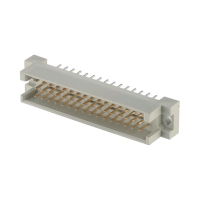 48 Pin Din 41612 เครื่องเชื่อม 2.54 มิลลิเมตร มุมขวา เครื่องเชื่อมหญิงผ่านหลุม 3 * 16Pin