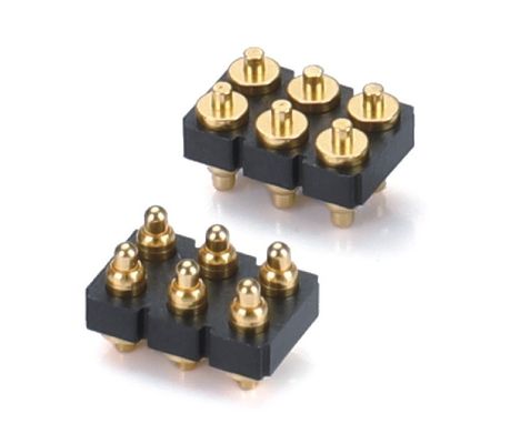 2.5mm 3 Pin Spring Loaded Pogo Pin Connector สําหรับอุปกรณ์ประกอบรถยนต์ ความดันปริมาณ 1A
