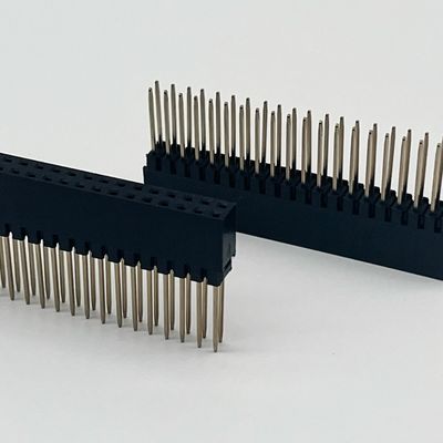 2.54mm Pitch Connector หัวหน้าหญิง 8.5mm ความสูงสองแถว 180 องศา Dip สําหรับ PCB