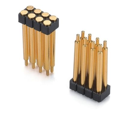 2.0 มิลลิเมตร 20 ปินปรับปรุง Pogo Pin Connector สปริงปิน Plated ทอง SMT Pogo Connector