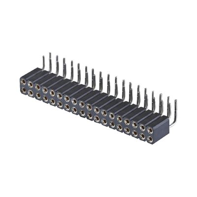 ทอง Plated เครื่องหมุน Pin หัว 2.54mm SMT SMD สองแถวมุมขวา PCB Connector
