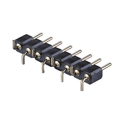 ทอง Plated เครื่องหมุน Pin หัว 2.54mm SMT SMD สองแถวมุมขวา PCB Connector