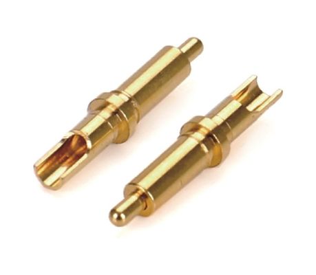 ชาย Solder 9.5mm โปโก้ Pin Connector ทองแดง 3.2mm ความสูง Spring Loaded ทองคํา