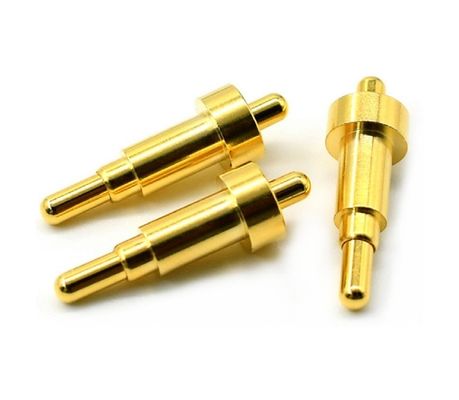 ชาย Solder 9.5mm โปโก้ Pin Connector ทองแดง 3.2mm ความสูง Spring Loaded ทองคํา
