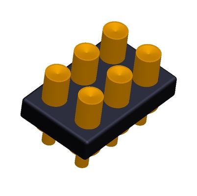 2.54mm H2.5 2x7Pin Pogo Pin Connector ทองแดง สปริงต้อนอิเล็กทรอนิกส์ตรง Dip PCB