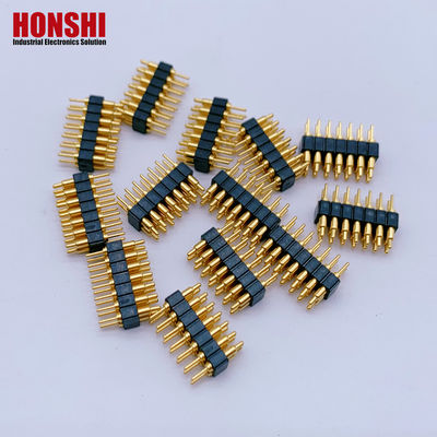 ปรับปรุง 2.0mm Pitch Brass Pogo Pin 2 Row 14Pin สปริงลดสปริง