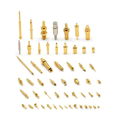 ชายผ่านหลุมชนิดสปริง Loaded Pin Connector ทองแดง Pogo Pin 120g พลังสปริง