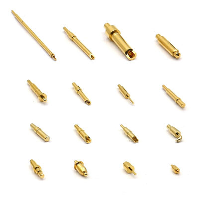 ชายผ่านหลุมชนิดสปริง Loaded Pin Connector ทองแดง Pogo Pin 120g พลังสปริง