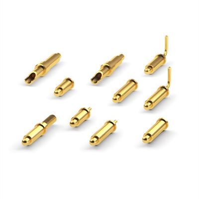 พลังงานสูง 9A แบตเตอรี่ทองแดง POGO Pin Connector ผ่านหลุม PCB สปริงบรรทุกสปริง