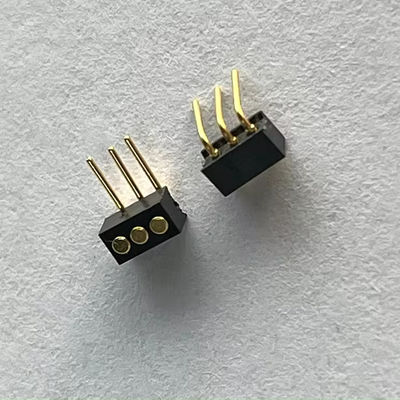 1.27 มม 3pin มุมขวา Dip ประเภทททองแดง สปริงชุดแม่เหล็ก Pogo Pin Connector
