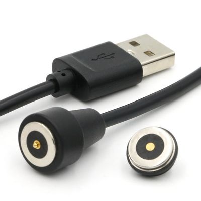 2 ปิน มักเนติก Pogo Pin Connector Cable To Usb ประเภท A M สีขาว
