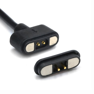 IP67 PCB กันน้ํา ผู้หญิง Pogo Pin Connector คาเบิ้ลแม่เหล็กด้วยทอง Flash Plating และ 50mohm Max การต่อต้านการติดต่อ