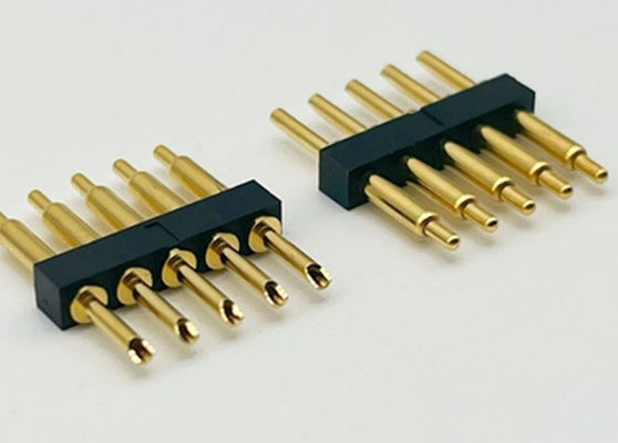 ประเภทผสมผสาน Pogo Pin 2.54mm Pitch 1x5P เพศชาย