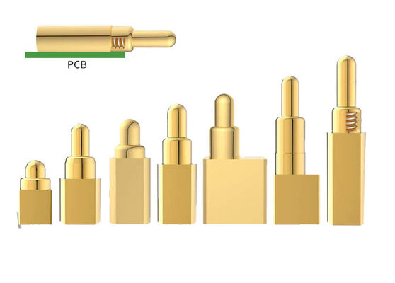 สติ๊กเกอร์ด้านข้าง Pogo Pin ประเภท SMT แบบทองเคลือบสําหรับ 2.00 มิลลิเมตร