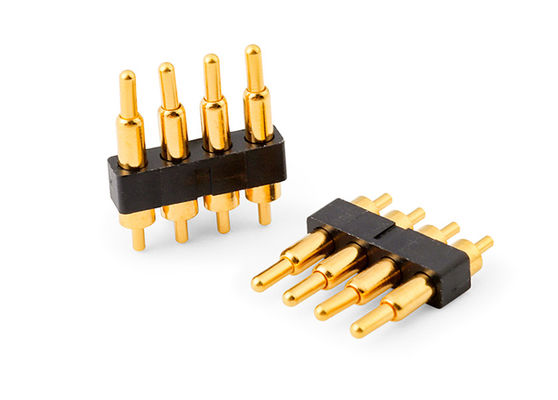 2.54mm Pitch Pogo Pin Connectors หัวหินที่บรรทุก H7.75mm สําหรับการเชื่อมต่อ PCB