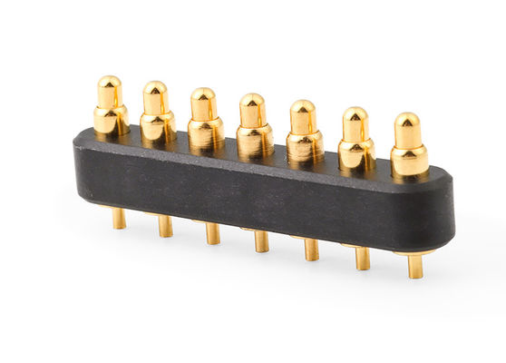 อิเล็กทรอนิกส์ 7pin สปริง Loaded Connector With 2.54mm Pitch โปโก้ Pin Connector