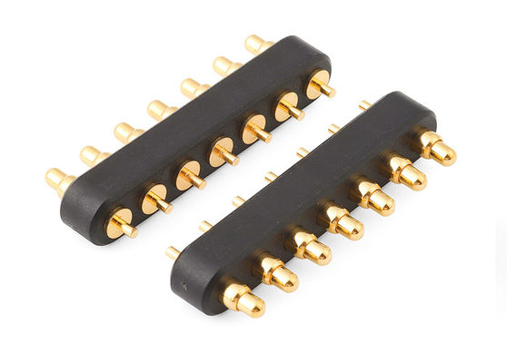อิเล็กทรอนิกส์ 7pin สปริง Loaded Connector With 2.54mm Pitch โปโก้ Pin Connector