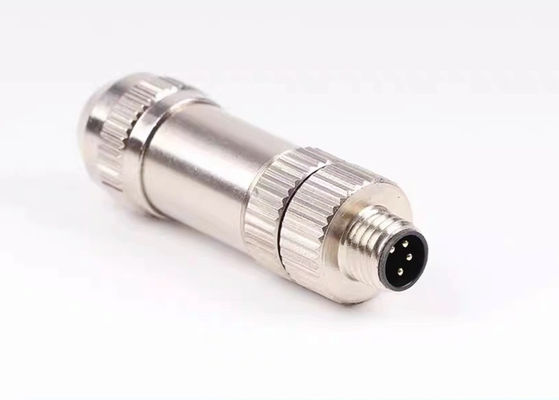 M8 IP67 เครื่องเชื่อมวงกลม ชาย ปรางพหลก 3 4 5 6 8 สายเชื่อมประเภทการประกอบ Pin