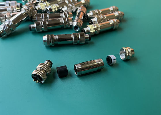 M8 IP67 เครื่องเชื่อมวงกลม ชาย ปรางพหลก 3 4 5 6 8 สายเชื่อมประเภทการประกอบ Pin