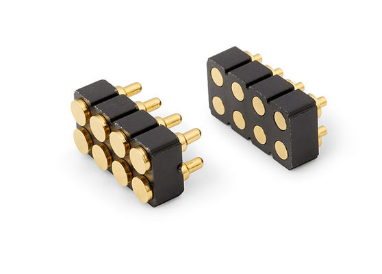 6pin หญิง Pogo Pin Connector และสปริงติดต่อ Connector สําหรับ Smd PCB ปรับปรุง