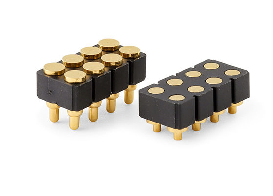 6pin หญิง Pogo Pin Connector และสปริงติดต่อ Connector สําหรับ Smd PCB ปรับปรุง