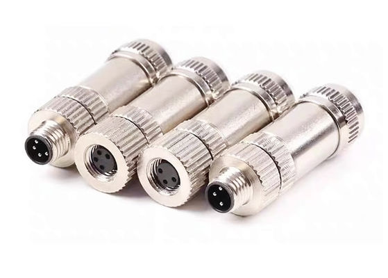 M8 IP67 เครื่องเชื่อมวงกลม ชาย ปรางพหลก 3 4 5 6 8 สายเชื่อมประเภทการประกอบ Pin