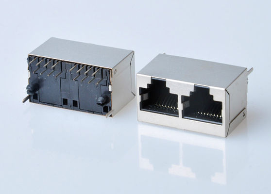 8p8c RJ45 Jack Connector PCB Mount สําหรับเครือข่าย Socket อินเตอร์เน็ต โมดูลารีสลัดทองแดง