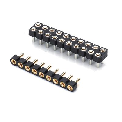 2.0 มิลลิเมตร เพศหมุน Pin Header สองแถว PCB Connector เครื่องหมุน Pin Header