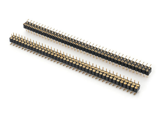 2.0 มิลลิเมตร เพศหมุน Pin Header สองแถว PCB Connector เครื่องหมุน Pin Header