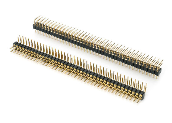 1.27 มิลลิเมตร 2.0 มิลลิเมตร 2.54 มิลลิเมตร Round Pin Header PCB Connector เครื่องแปรรูป Pin Header SMT Type