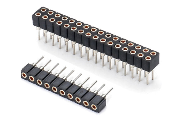2.0 มิลลิเมตร เครื่องกลม หญิง Pin Head Connector PCB สองแถว H2.8mm 7.4mm