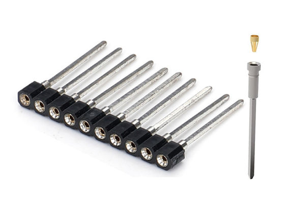 2.54 มม IC Socket Round หัวส่วนหญิง SMT ประเภท 6Pin 10Pin 28Pin ผ่าน 64Pin