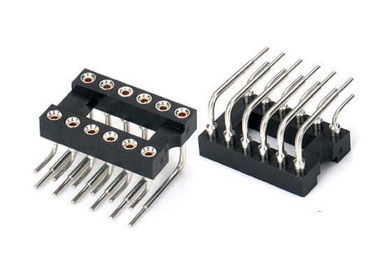 2.54 มม IC Socket Round หัวส่วนหญิง SMT ประเภท 6Pin 10Pin 28Pin ผ่าน 64Pin