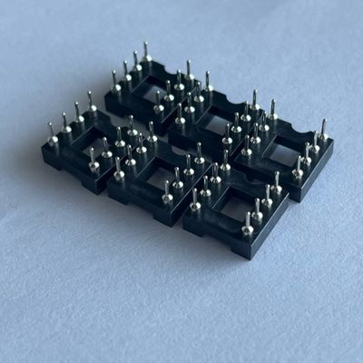 2.54mm 8 Pin IC Socket Connector หญิง สายตรง Pin Head PBT วัสดุกันไฟ สีดํา