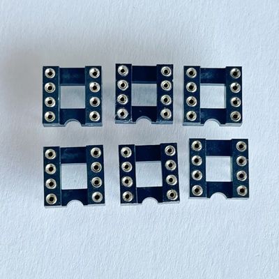 2.54mm 8 Pin IC Socket Connector หญิง สายตรง Pin Head PBT วัสดุกันไฟ สีดํา