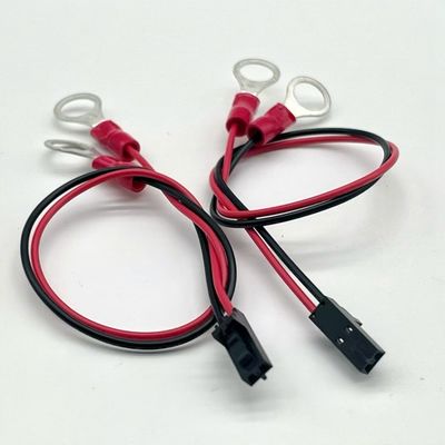 โมเล็กซ์ 2.54mm 2P ผู้หญิงเชื่อมต่อ M4 ทอมินอลกลมด้วยสายไฟ UL1007 22AWG