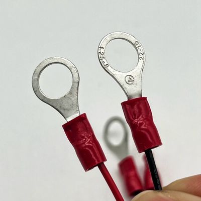 โมเล็กซ์ 2.54mm 2P ผู้หญิงเชื่อมต่อ M4 ทอมินอลกลมด้วยสายไฟ UL1007 22AWG