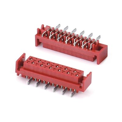 2.54mm Pitch IDC Plug PCB Connector สายตรง TYPE ไมโครแมชช์ สายแดง