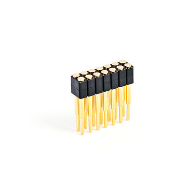 2.54mm 16P Pogo Pin Connector SMT ประเภททองคํา Plated ทองแดง Spring Loaded Pogo Pins