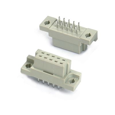 DIN 41612 เครื่องเชื่อม 2 แถว 10 ปิน ปินหญิงตรงผ่านรู 2x5 Pitch 2.54mm DIP