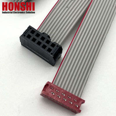 UL2651 สายไฟฟ้าแบบราบพร้อมเครื่องเชื่อม IDC 8 10 20 30 34 36 40 64 สายไฟฟ้า IDC สายไฟฟ้าปินริบ