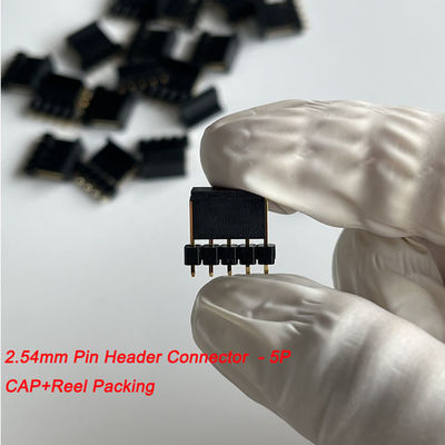 2.54mm Pitch Pin Header Connector 5 Pin Straight With Cap Board To Board Connector เครื่องเชื่อมต่อที่ติดกับกระดาน