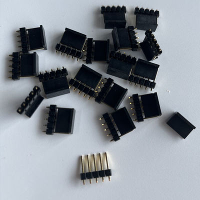 2.54mm Pitch Pin Header Connector 5 Pin Straight With Cap Board To Board Connector เครื่องเชื่อมต่อที่ติดกับกระดาน