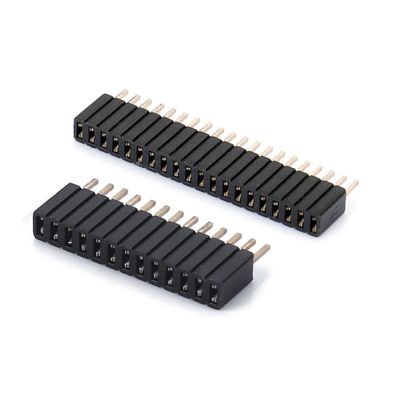 1.0 หัวสตรี Dip Double Row Straight PA6T สีดํา 2pin-100pin Board To Board เครื่องเชื่อม