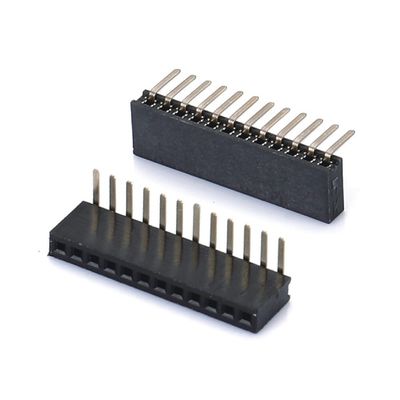 1.0 หัวสตรี Dip Double Row Straight PA6T สีดํา 2pin-100pin Board To Board เครื่องเชื่อม